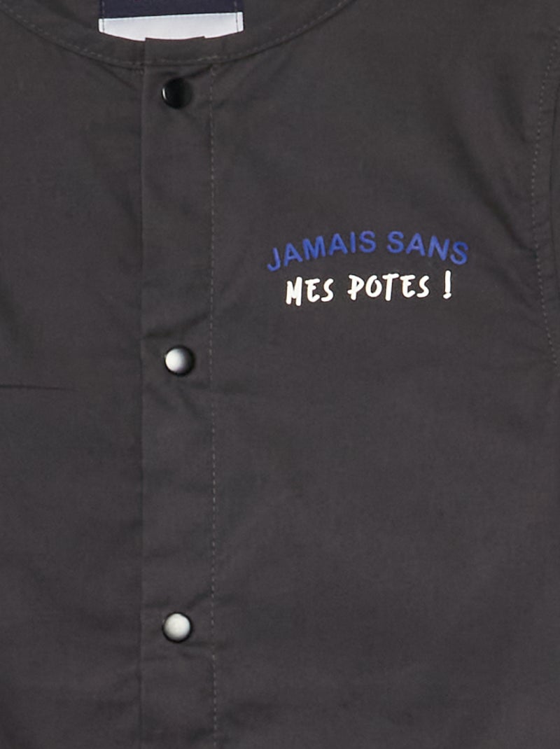 Poplin schoolschort Zwart - Kiabi