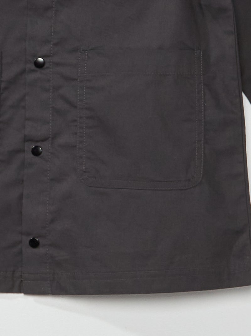 Poplin schoolschort Zwart - Kiabi