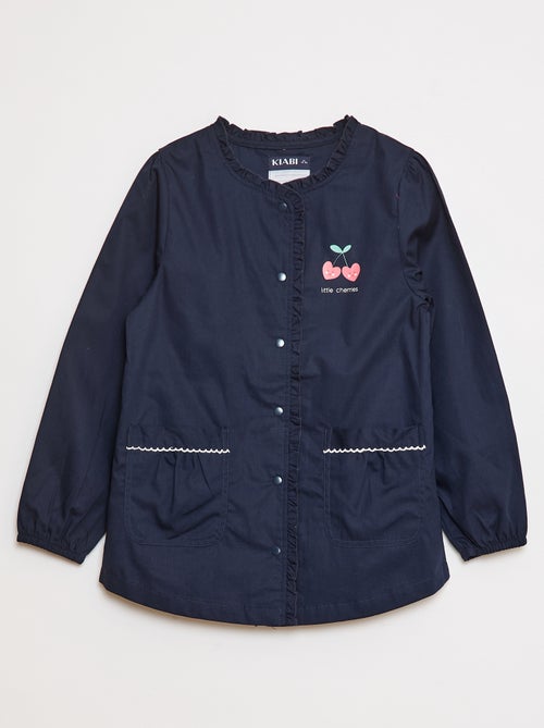 Poplin schort met lange mouwen - Kiabi