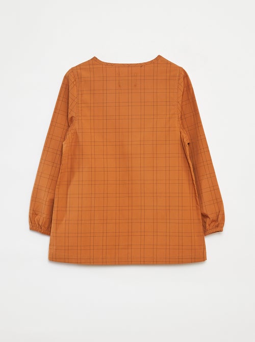 Poplin schort met lange mouwen - Kiabi Poplin schort met lange mouwen - Kiabi