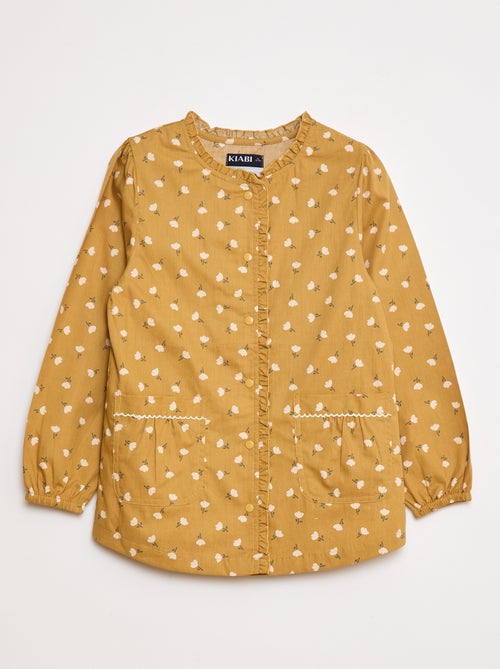 Poplin schort met lange mouwen - Kiabi