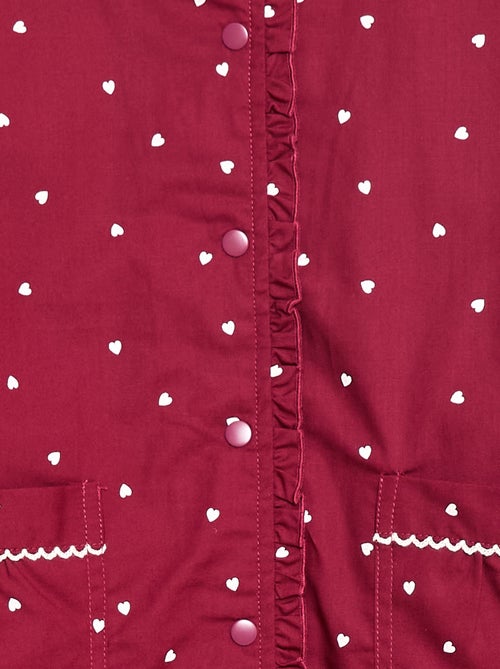 Poplin schort met lange mouwen - Kiabi