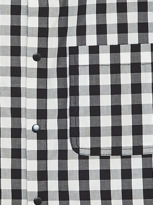 Poplin schort met lange mouwen - Kiabi