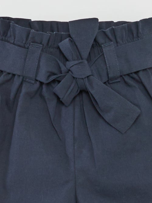 Poplin short met riem - Kiabi