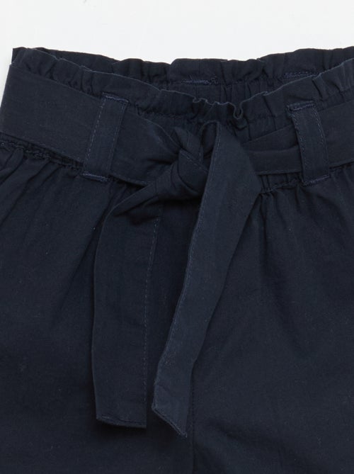 Poplin short met strikceintuur - Kiabi