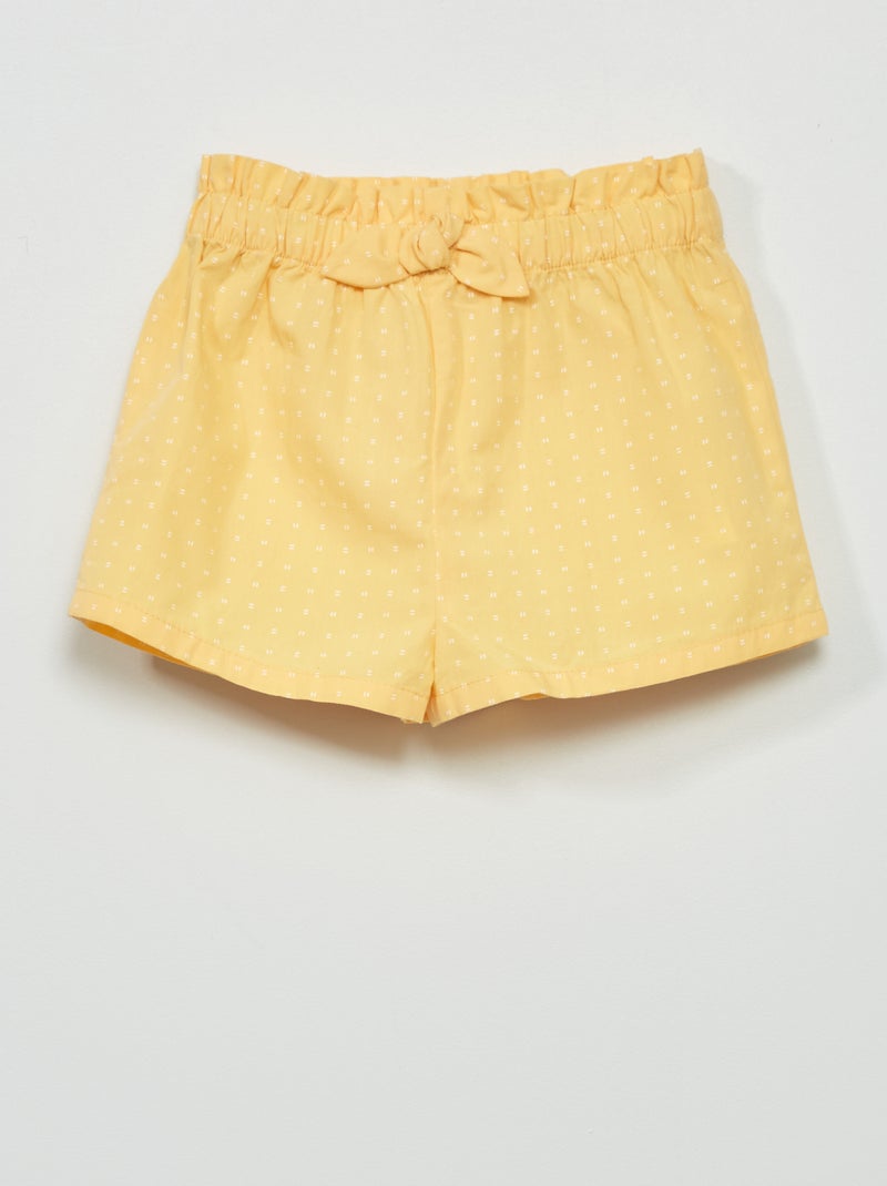 Poplin shortje met print GEEL - Kiabi