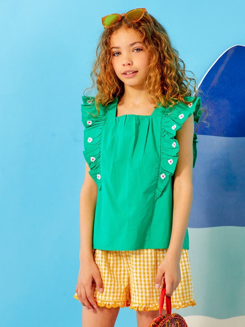 Poplin top GROEN - Kiabi