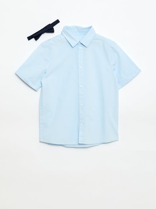 Popline overhemd met vlinderdas - Kiabi