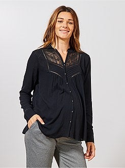 Positieblouse van kant - Kiabi