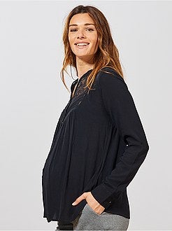 Positieblouse van kant - Kiabi