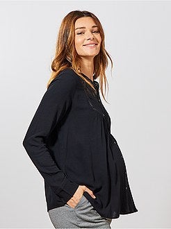 Positieblouse van kant - Kiabi