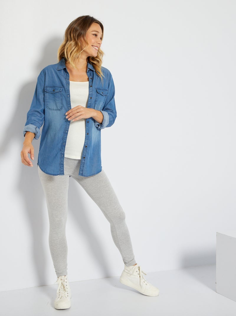 Positielegging van rekbare tricot GRIJS - Kiabi