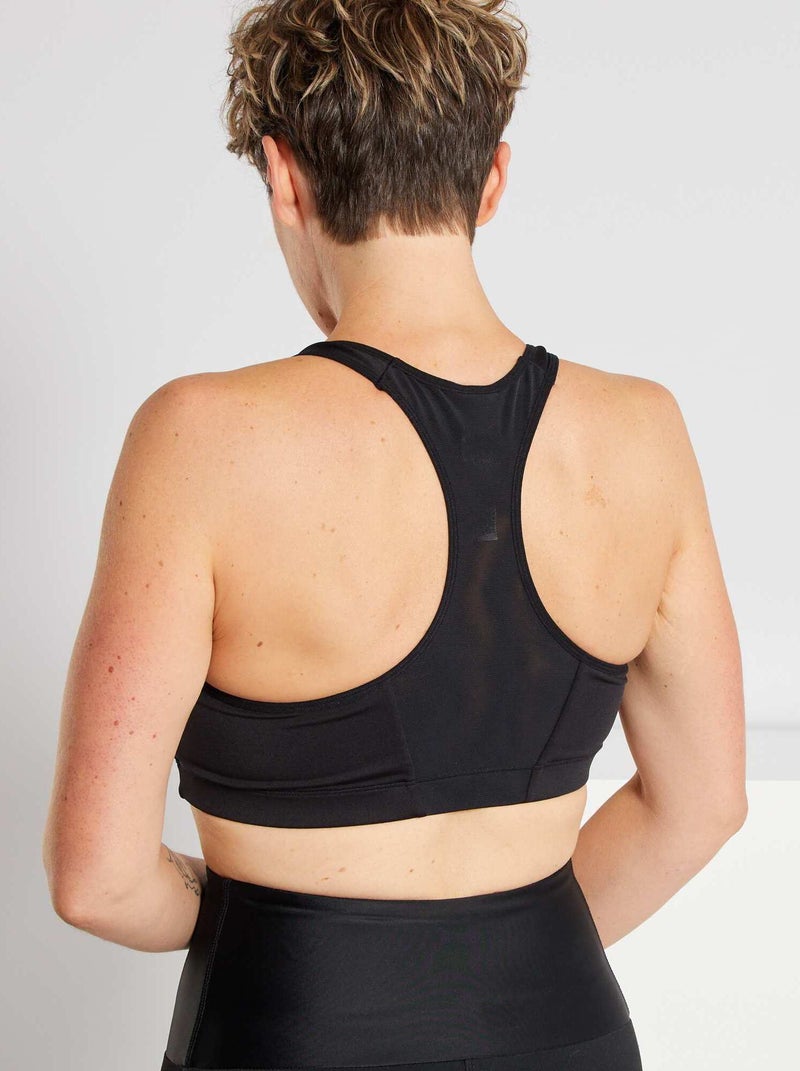 Post-operatieve sportbeha van microvezel zwart - Kiabi