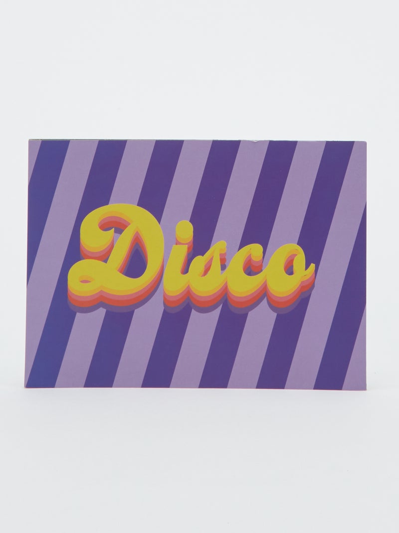Poster 'Disco' 13 x 18 cm - Kiabi Home PAARS - Kiabi