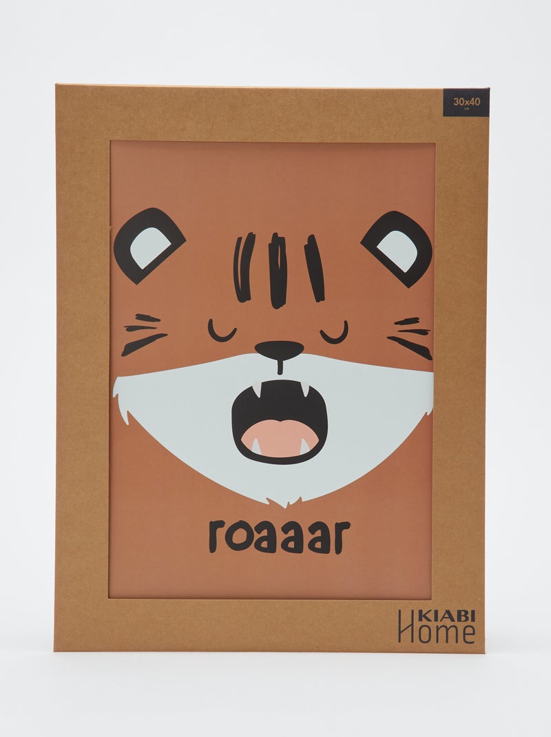 Poster met print 30 x 40 cm - Kiabi Home BRUIN - Kiabi