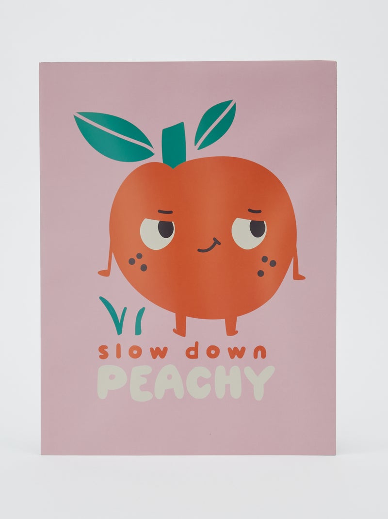 Poster met print 30 x 40 cm - Kiabi Home ORANJE - Kiabi