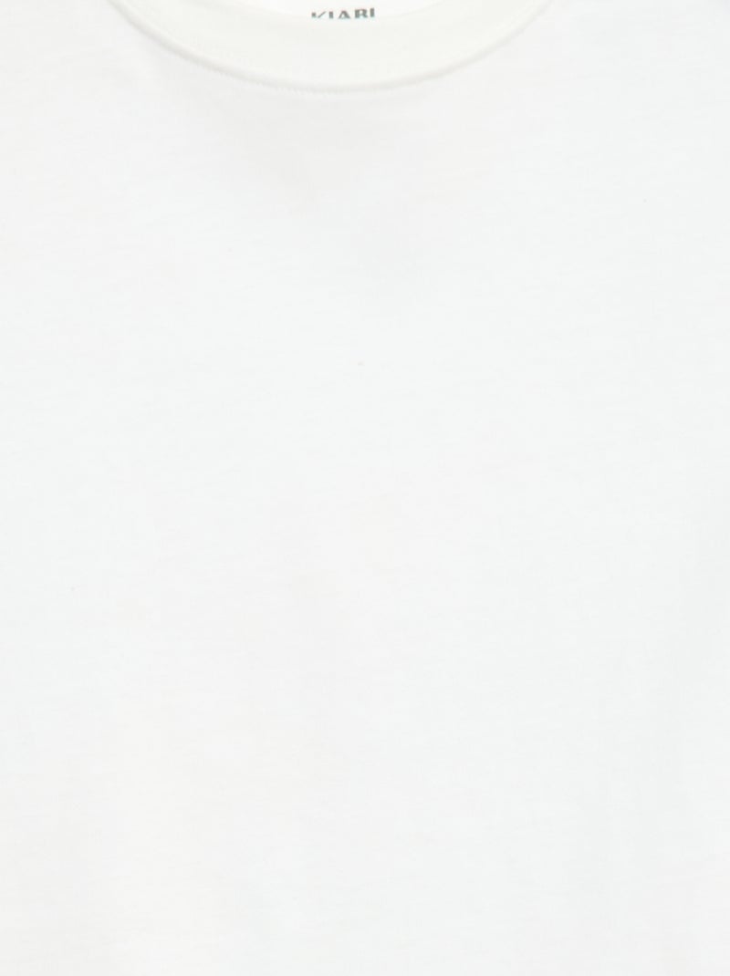 Premium katoenen T-shirt Wit - Kiabi