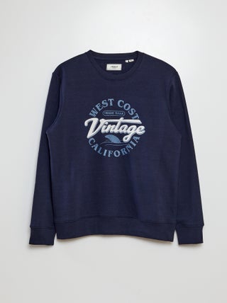 'Produkt'-sweater met ronde hals en print