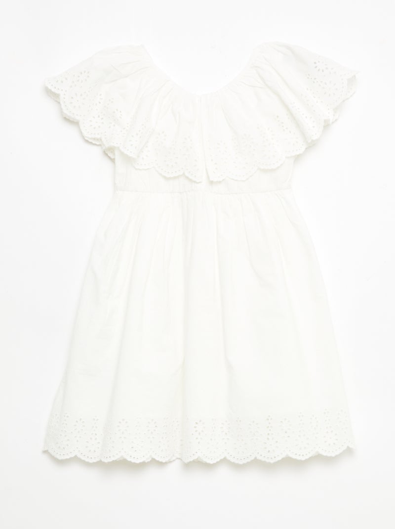 Propoline jurk met broderie anglaise details Wit - Kiabi