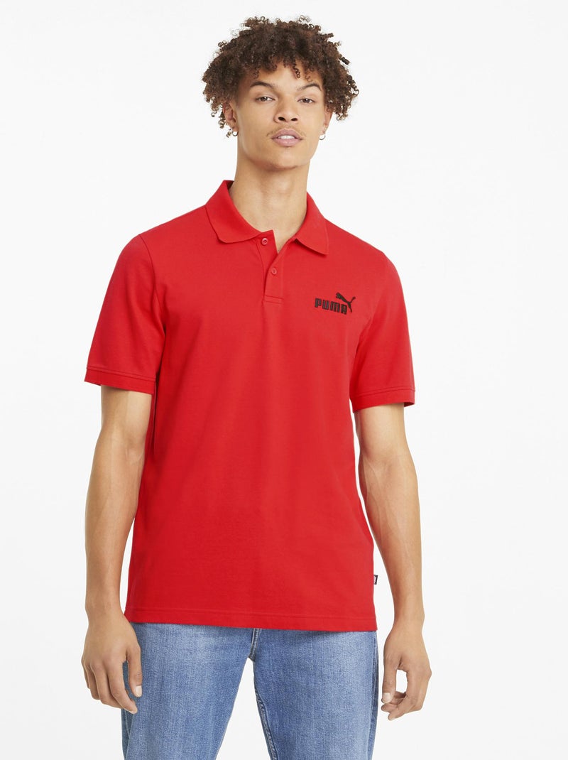 Puma - Polo van piquékatoen ROOD - Kiabi