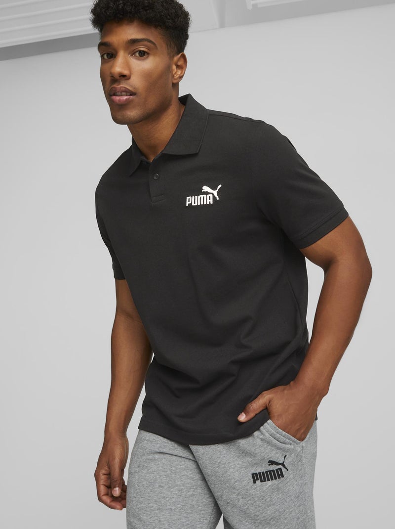 Puma - Polo van piquékatoen ZWART - Kiabi