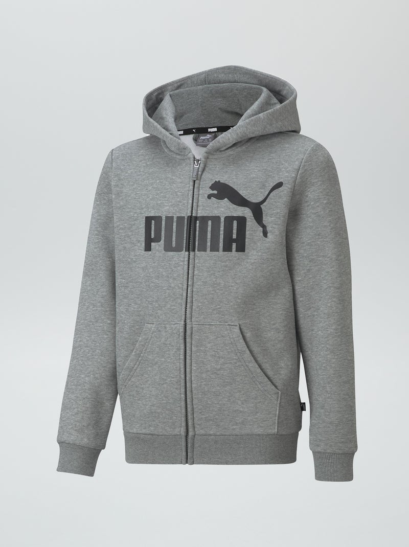 Puma-hoodie met rits en capuchon GRIJS - Kiabi