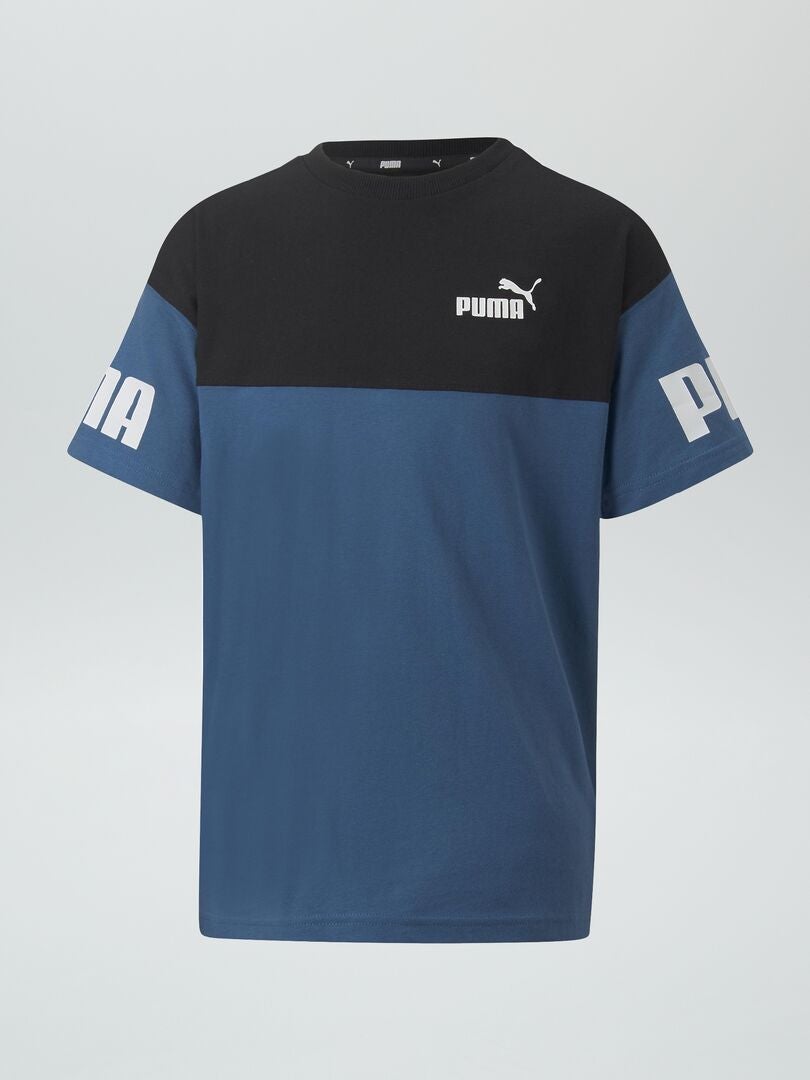 Puma-T-shirt met colorblock-patroon ZWART - Kiabi
