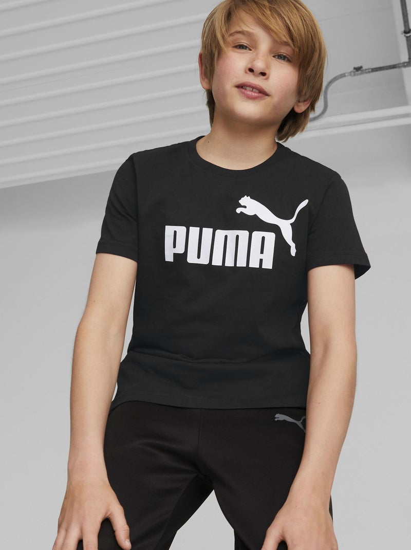 Puma-T-shirt met ronde hals ZWART - Kiabi