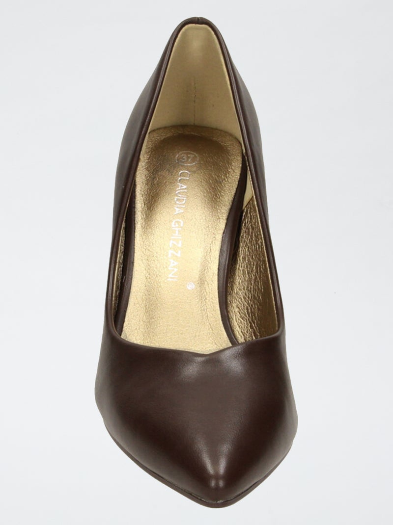 Pumps met hak Bruin - Kiabi