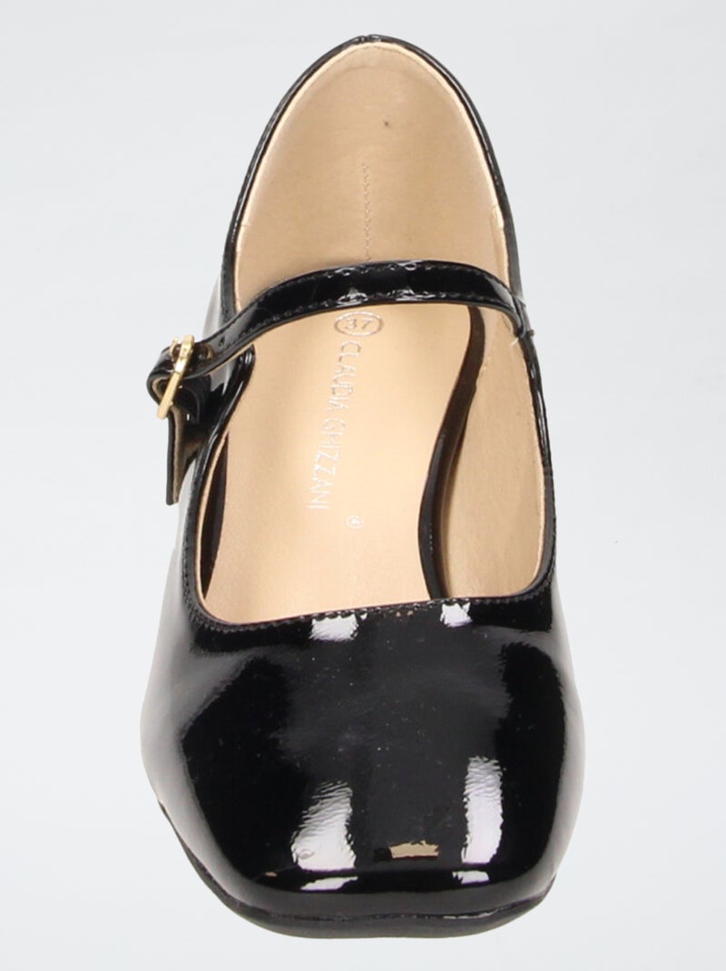Pumps met hakje en bandjes Zwart - Kiabi