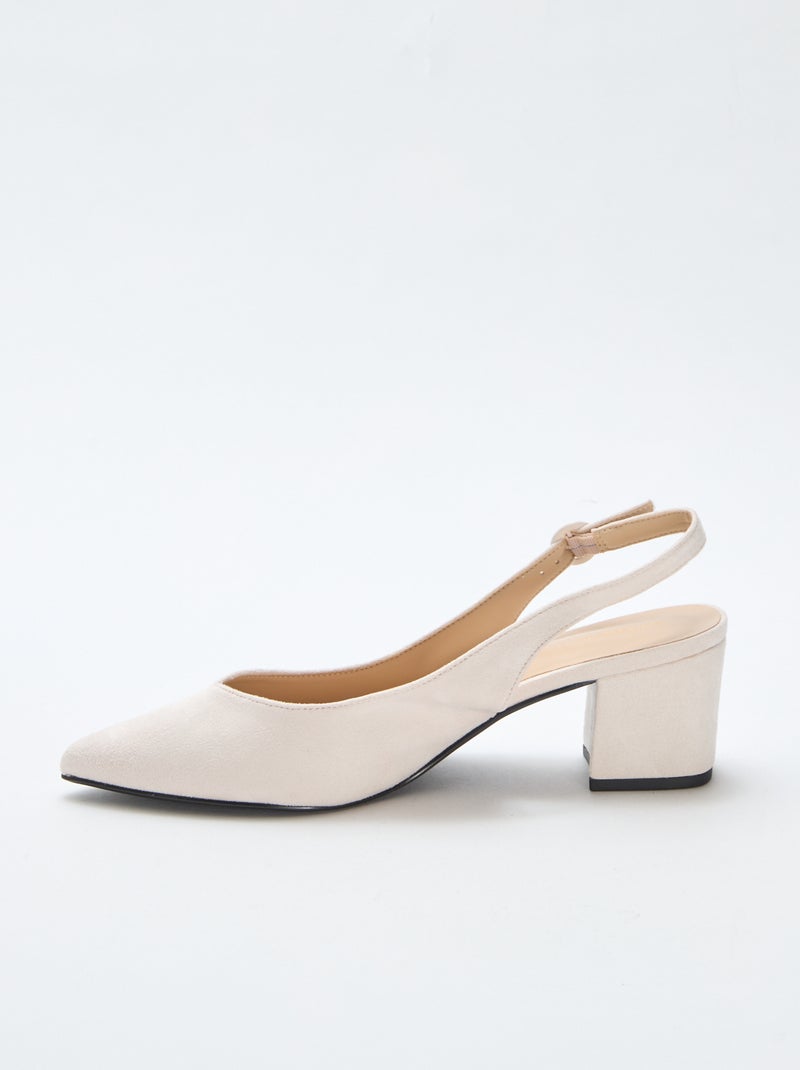 Pumps met spitse neus Biege - Kiabi