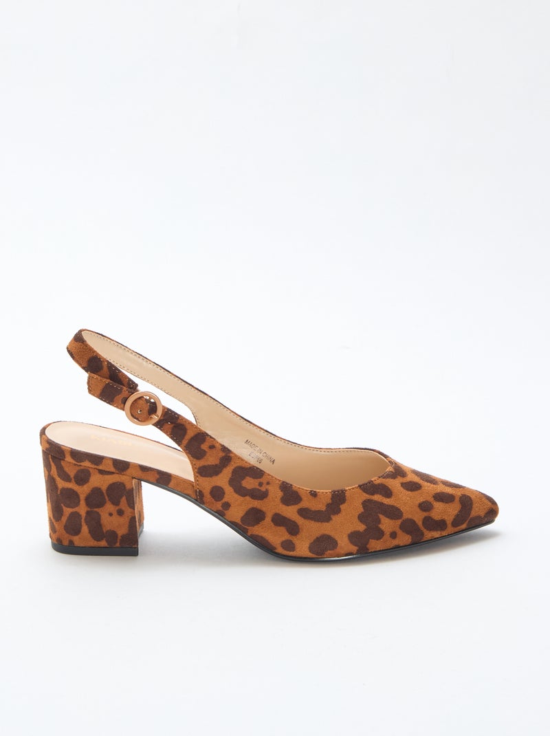 Pumps met spitse neus Bruin - Kiabi