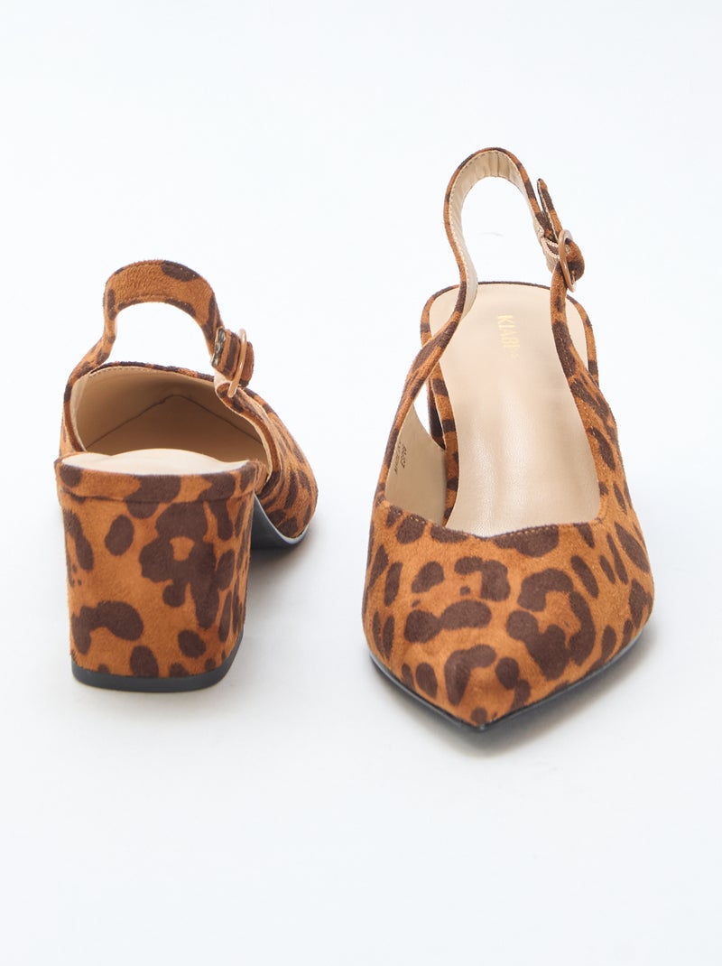 Pumps met spitse neus Bruin - Kiabi