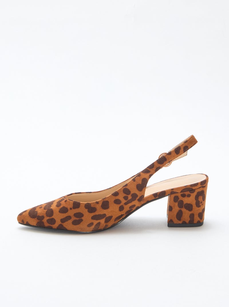 Pumps met spitse neus Bruin - Kiabi