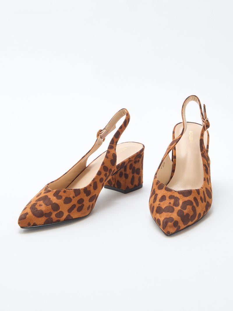 Pumps met spitse neus Bruin - Kiabi