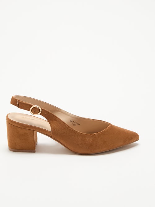 Pumps met spitse neus en blokhak - Kiabi