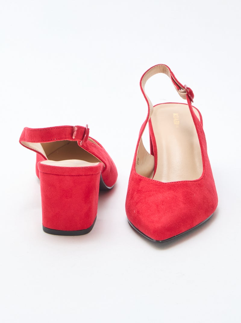 Pumps met spitse neus Rood - Kiabi