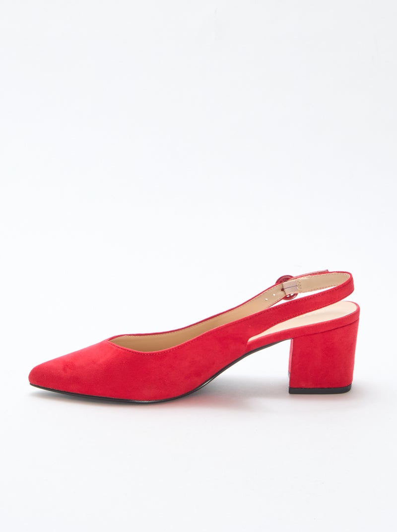 Pumps met spitse neus Rood - Kiabi