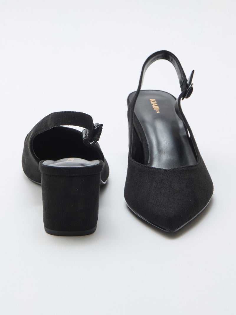 Pumps met spitse neus Zwart - Kiabi
