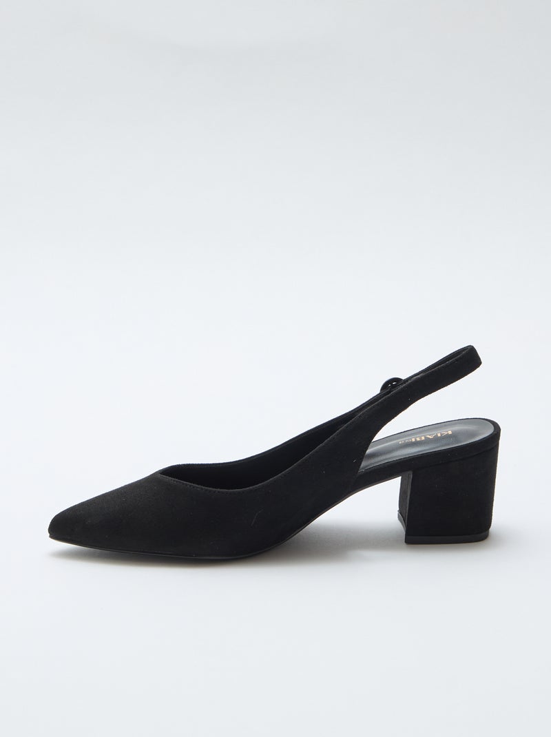 Pumps met spitse neus Zwart - Kiabi