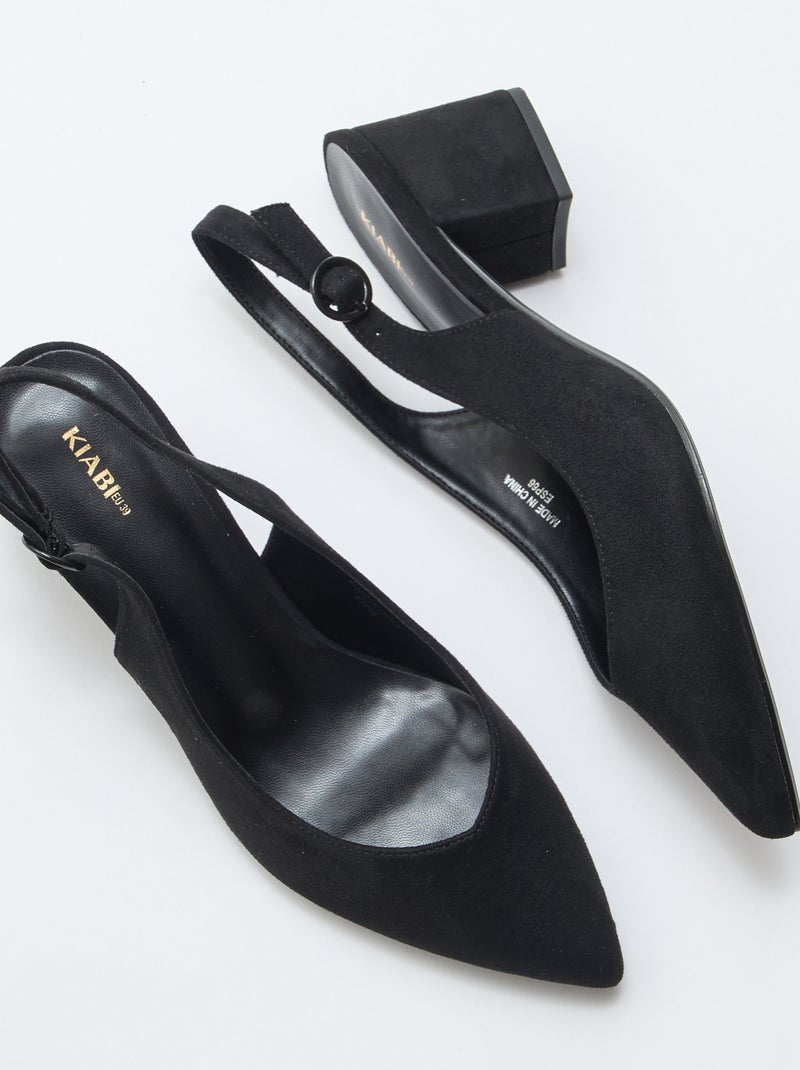 Pumps met spitse neus Zwart - Kiabi