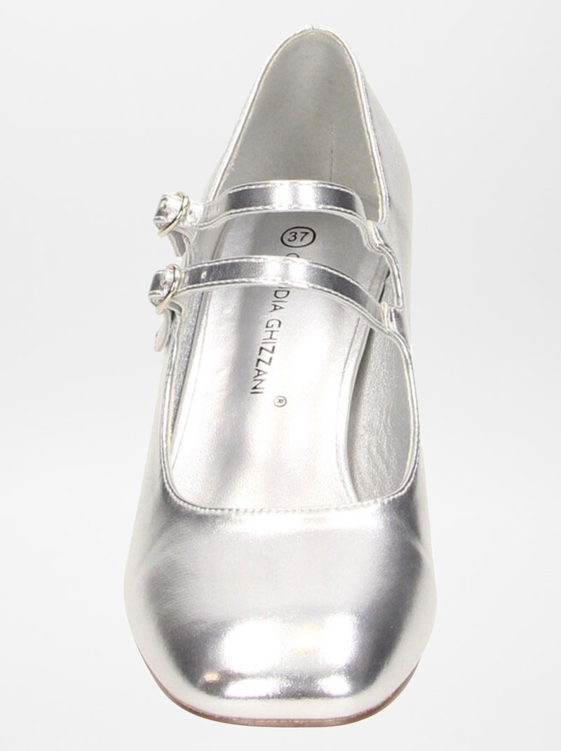 Pumps met twee bandjes BIEGE - Kiabi