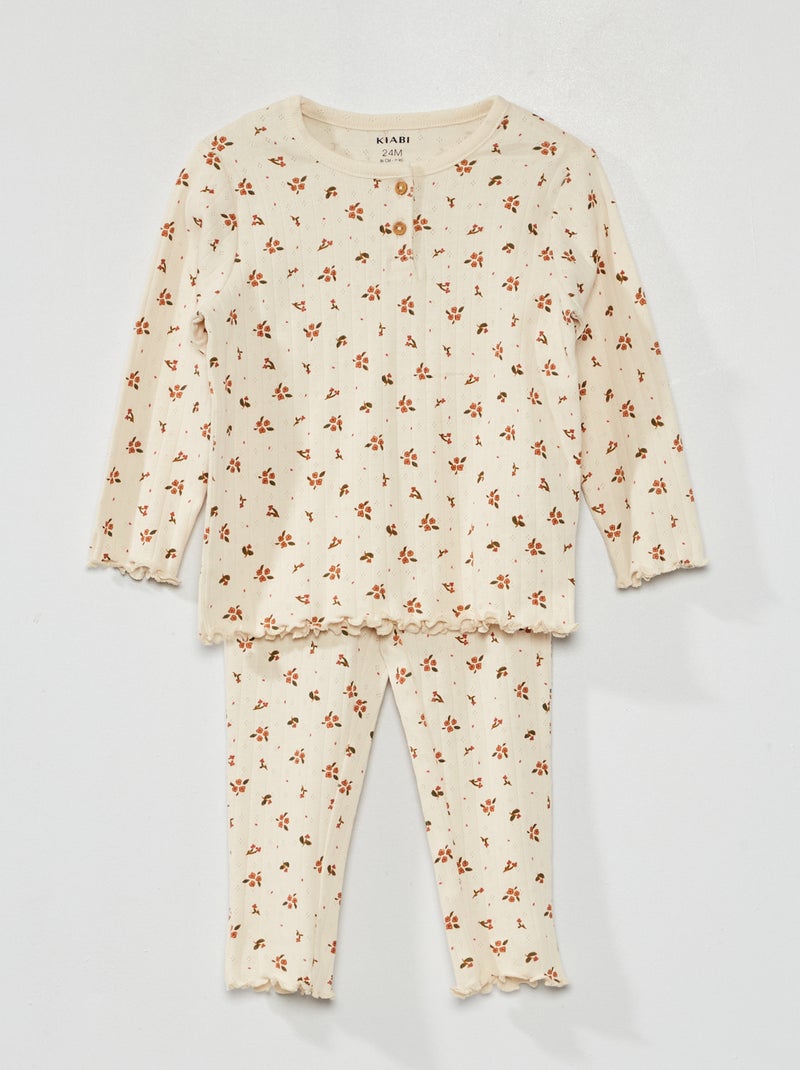 Pyjama - 2-delig WIT - Kiabi