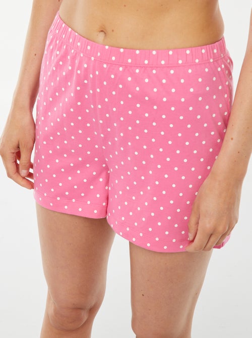 Pyjama - Mouwloze top + short 'Mickey' - 2-delig - Kiabi