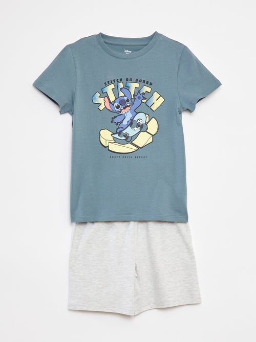 Pyjama - Short + T-shirt 'Stitch' - 2-delig - Kiabi