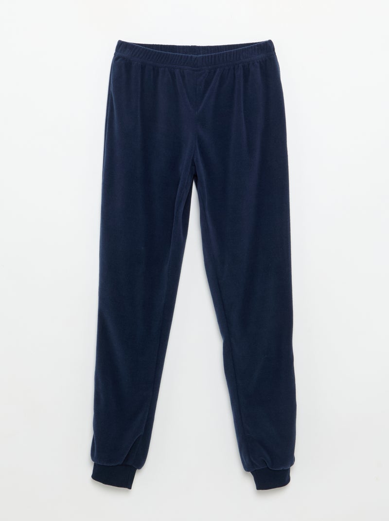 Pyjama 'DC Comics' 2-delig - T-shirt met lange mouwen + broek Blauw - Kiabi