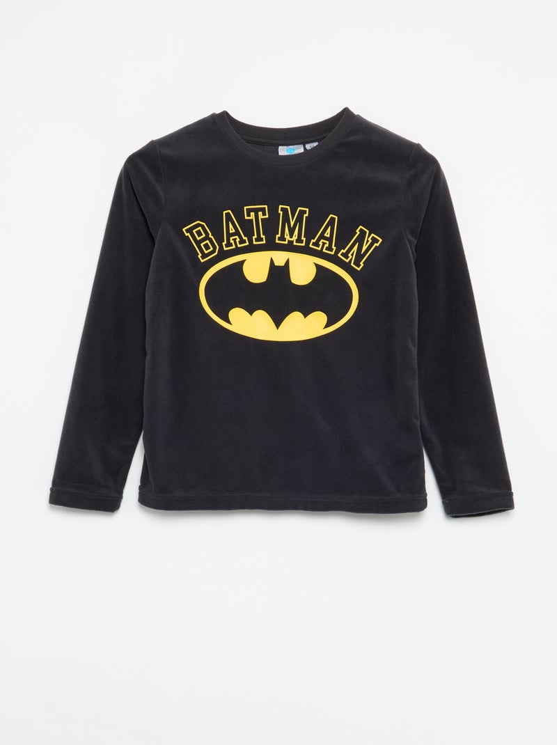Pyjama 'DC Comics' 2-delig - T-shirt met lange mouwen + broek Zwart - Kiabi