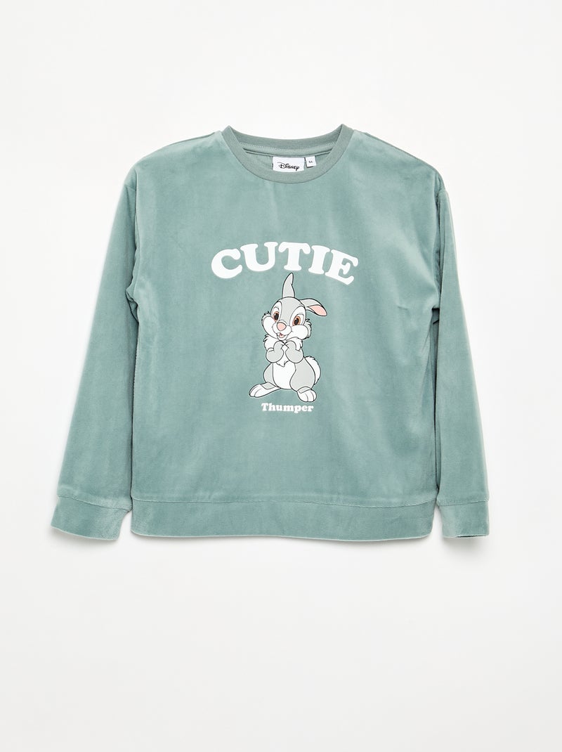 Pyjama 'Disney' 2-delig - Sweater + broek Groen - Kiabi