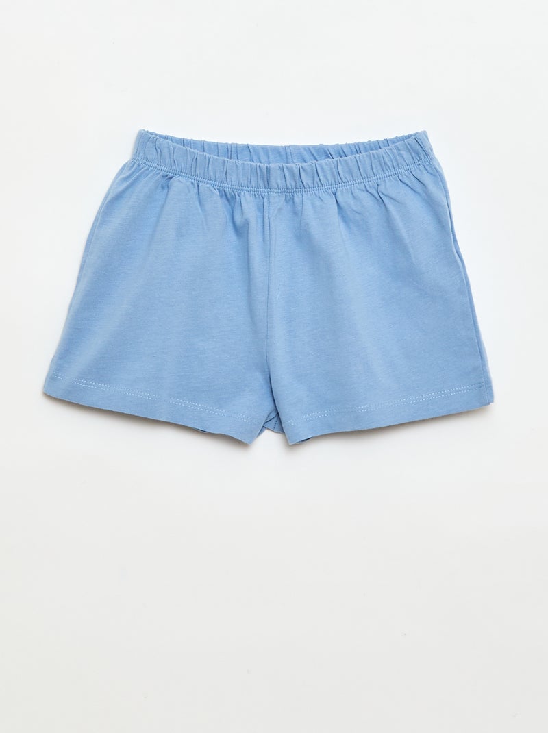 Pyjama 'Disney' 2-delig short + T-shirt Blauw - Kiabi