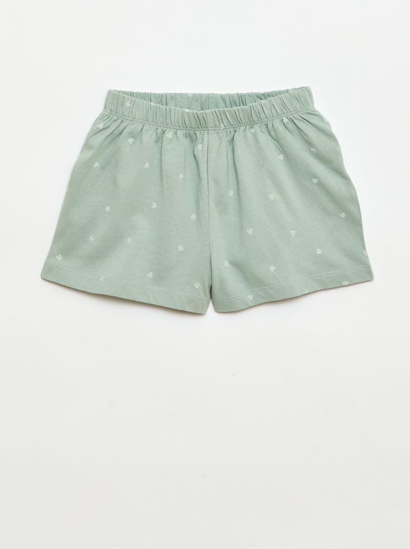 Pyjama 'Disney' 2-delige set met short en T-shirt Groen - Kiabi